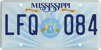 MS license plate LFQ084