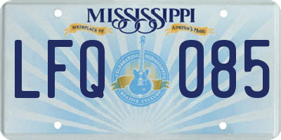 MS license plate LFQ085