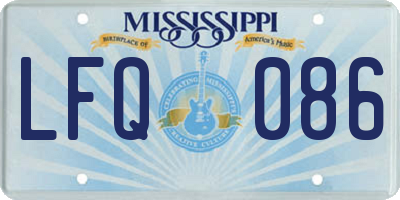 MS license plate LFQ086