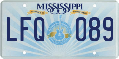 MS license plate LFQ089