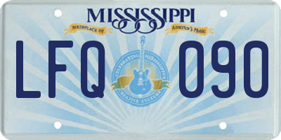 MS license plate LFQ090