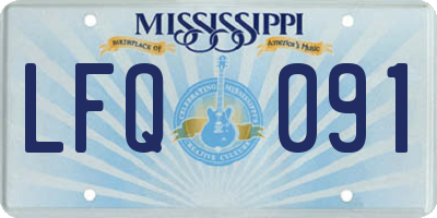 MS license plate LFQ091