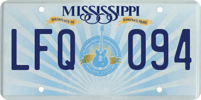 MS license plate LFQ094