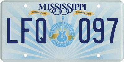 MS license plate LFQ097