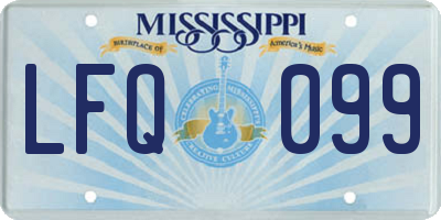 MS license plate LFQ099