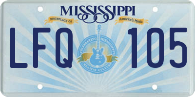MS license plate LFQ105