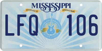 MS license plate LFQ106