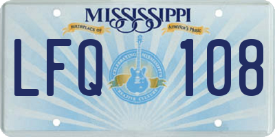 MS license plate LFQ108