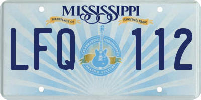 MS license plate LFQ112