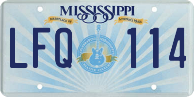 MS license plate LFQ114