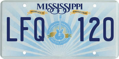 MS license plate LFQ120