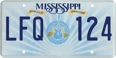 MS license plate LFQ124