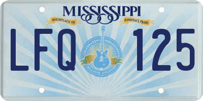 MS license plate LFQ125