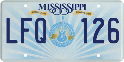 MS license plate LFQ126