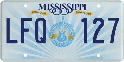 MS license plate LFQ127