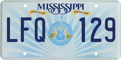 MS license plate LFQ129