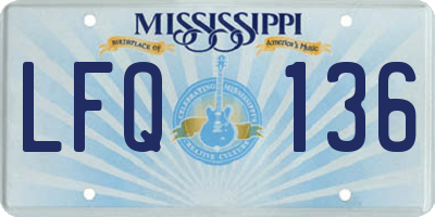 MS license plate LFQ136