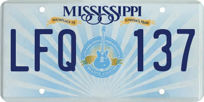 MS license plate LFQ137