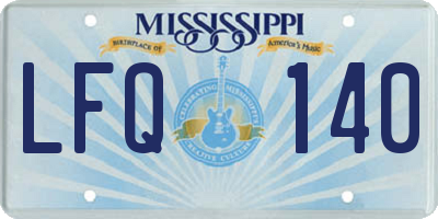 MS license plate LFQ140