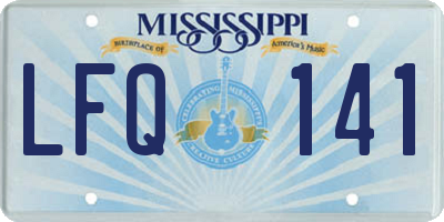 MS license plate LFQ141