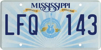MS license plate LFQ143