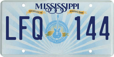 MS license plate LFQ144