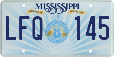 MS license plate LFQ145