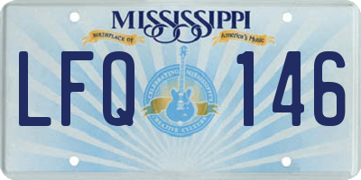MS license plate LFQ146