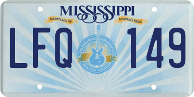 MS license plate LFQ149