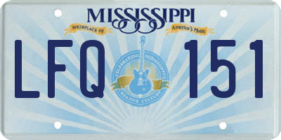 MS license plate LFQ151