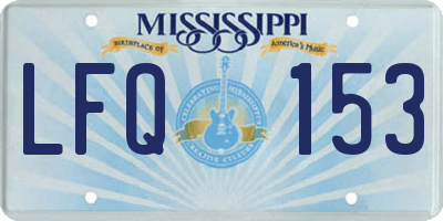 MS license plate LFQ153