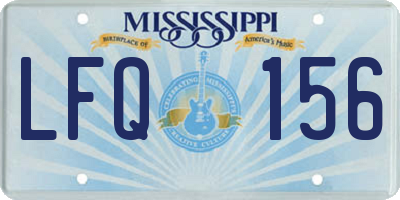 MS license plate LFQ156