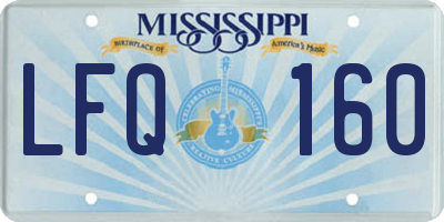MS license plate LFQ160