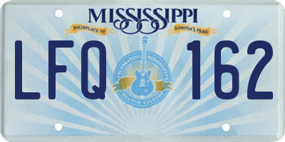 MS license plate LFQ162
