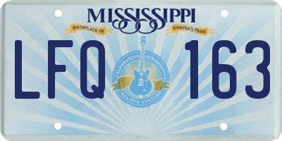 MS license plate LFQ163