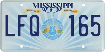 MS license plate LFQ165