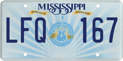 MS license plate LFQ167