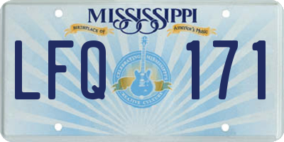 MS license plate LFQ171