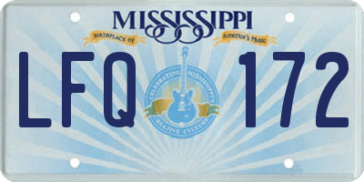 MS license plate LFQ172