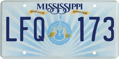 MS license plate LFQ173