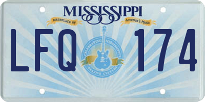 MS license plate LFQ174
