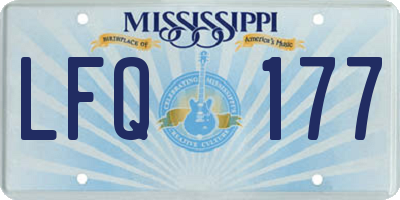 MS license plate LFQ177