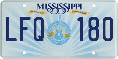 MS license plate LFQ180
