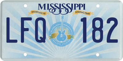 MS license plate LFQ182