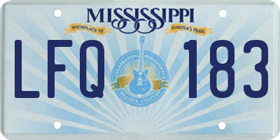 MS license plate LFQ183