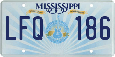 MS license plate LFQ186