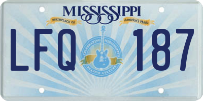MS license plate LFQ187