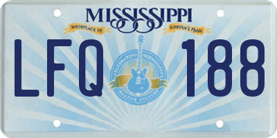 MS license plate LFQ188