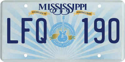 MS license plate LFQ190