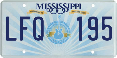 MS license plate LFQ195